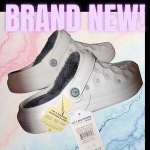 Joybees White Lined Mules